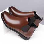 Chelsea Boots Leather Brown Men's Slip-On Ankle Boots – Office, Casual, Formal Wear, Gift