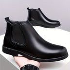 Chelsea Boots Leather Brown Men's Slip-On Ankle Boots – Office, Casual, Formal Wear, Gift