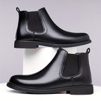 Chelsea Boots Leather Brown Men's Slip-On Ankle Boots – Office, Casual, Formal Wear, Gift