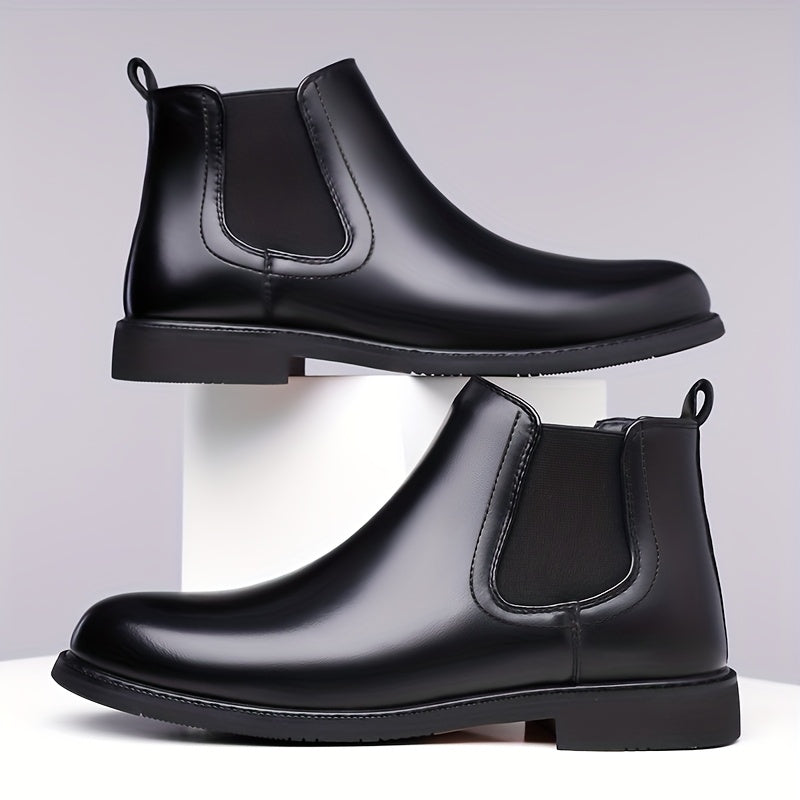Chelsea Boots Leather Brown Men's Slip-On Ankle Boots – Office, Casual, Formal Wear, Gift
