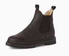 Chelsea Boots Leather Fleece-Lined Brown Women's – Casual, Winter, Everyday · Werune