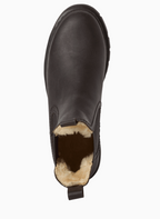 Chelsea Boots Leather Fleece-Lined Brown Women's – Casual, Winter, Everyday · Werune