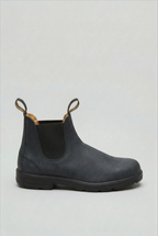 Chelsea Boots Leather Look Black Men's Ankle Slip-On – Casual, Office, Everyday · Werune