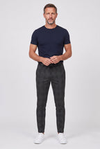 Chino Trousers Beige Checked Slim Fit Men's – Casual, Office, Smart, Everyday Wear