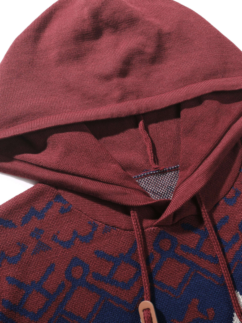 Christmas Hooded Sweater Men's Knitted Reindeer Snowflake Pullover Hoodie – Festive Wear, Holiday Gift