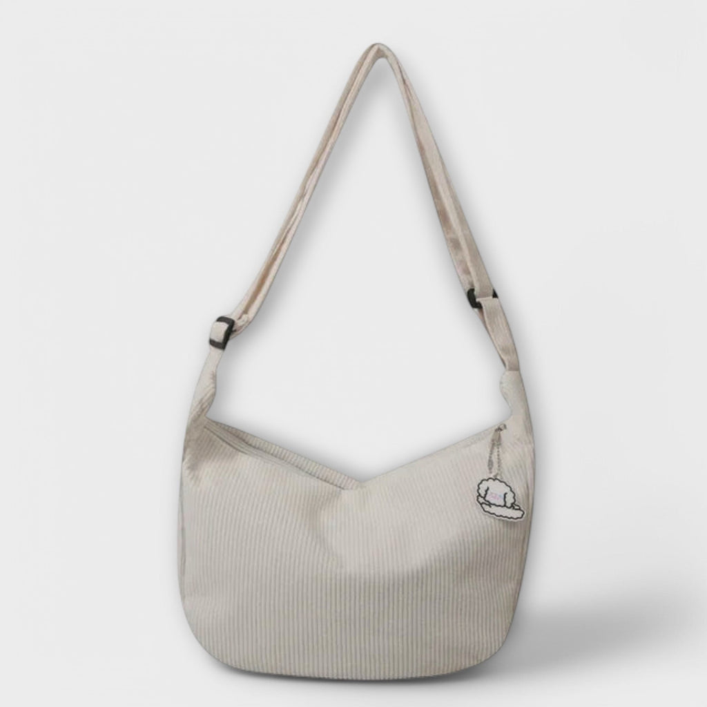 Corduroy Shoulder Bag Pink Women's Crossbody Hobo Bag with Adjustable Strap – Casual, Everyday, Gift