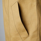 Cotton Field Jacket Men's Khaki Stand Collar Cargo Bomber – Casual, Office, Holiday, Gift