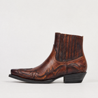 Cowboy Ankle Boots Leather Brown Men's Western Chelsea – Casual, Gift · Werune
