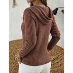 Cowl Neck Ribbed Knit Top Women's Long Sleeve Jumper – Casual, Office, Holiday, Gift