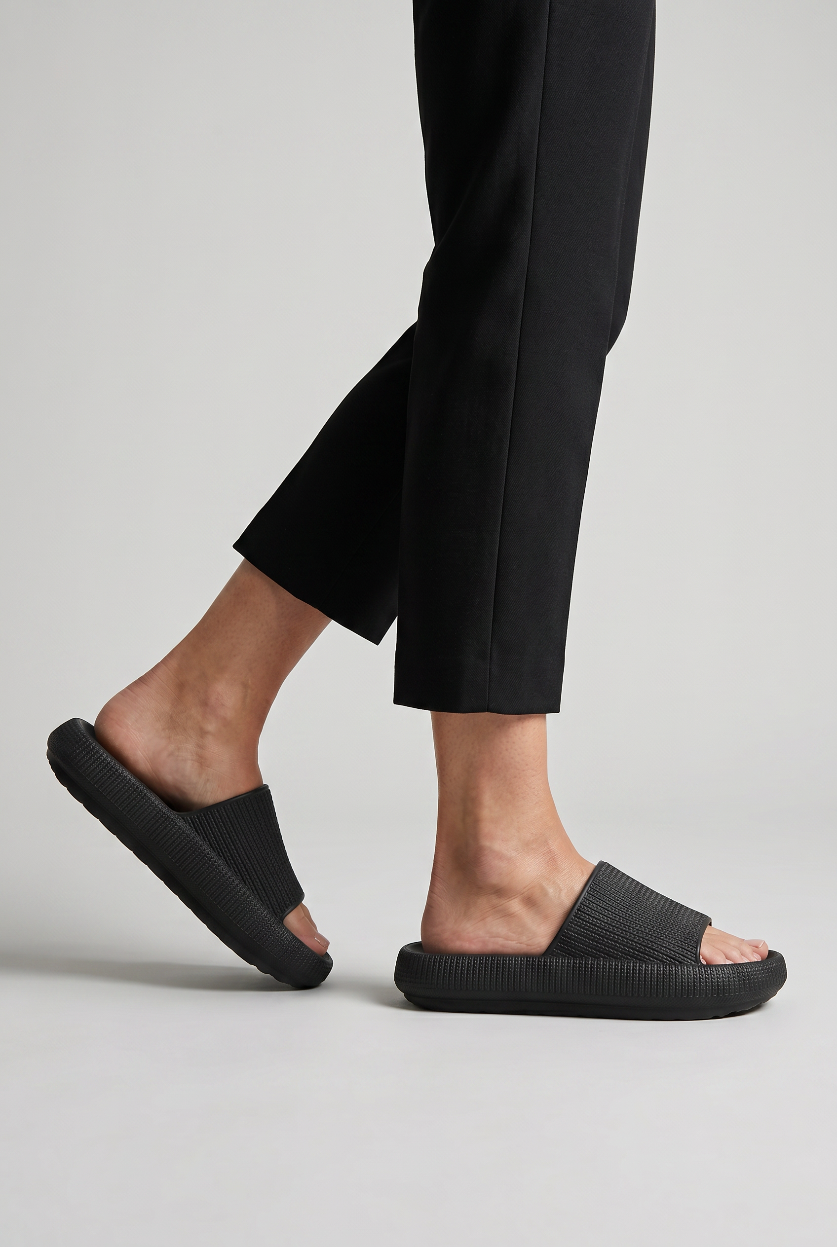 Cushioned Slide Sandals Black EVA Women's Non-Slip Quick-Dry – Casual, Holiday, Everyday Comfort