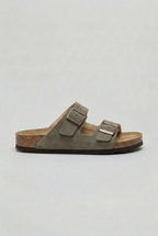 Double Buckle Sandals White Cork Footbed Men's – Casual, Summer, Holiday, Everyday Comfort