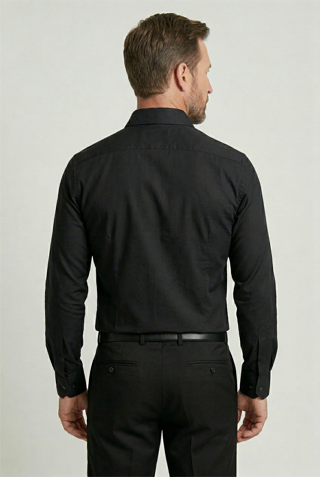 Dress Shirt Cotton Black Men's Slim Fit Long Sleeve – Office, Formal, Casual, Wedding, Gift