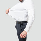 Dress Shirt Stretch Wrinkle-Free Men's Light Blue Long Sleeve – Office, Formal, Casual, Gift