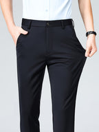 Dress Trousers Black Stretch Slim Fit Men's – Office, Business, Formal, Casual, Gift