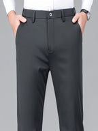 Dress Trousers Black Stretch Slim Fit Men's – Office, Business, Formal, Casual, Gift
