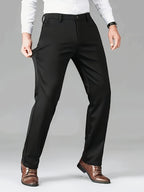 Dress Trousers Black Stretch Slim Fit Men's – Office, Business, Formal, Casual, Gift