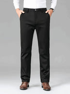 Dress Trousers Black Stretch Slim Fit Men's – Office, Business, Formal, Casual, Gift