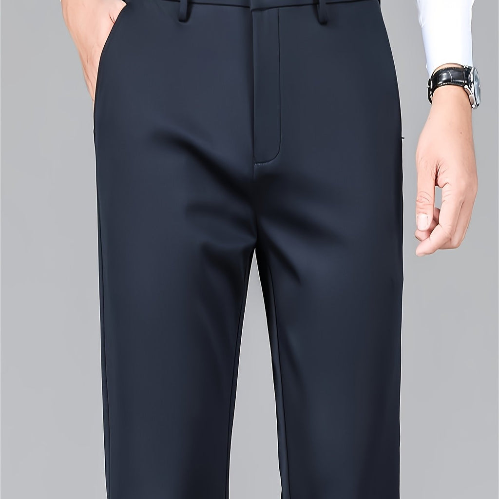 Dress Trousers Black Stretch Slim Fit Men's – Office, Business, Formal, Casual, Gift