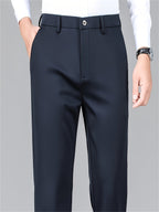 Dress Trousers Black Stretch Slim Fit Men's – Office, Business, Formal, Casual, Gift