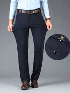 Dress Trousers Black Stretch Slim Fit Men's – Office, Business, Formal, Casual, Gift