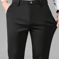 Dress Trousers Black Stretch Slim Fit Men's – Office, Business, Formal, Casual, Gift