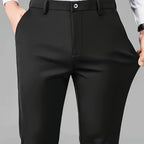 Dress Trousers Black Stretch Slim Fit Men's – Office, Business, Formal, Casual, Gift