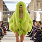 Faux Fur Hooded Coat Green Oversized Women's Long Sleeve – Casual, Holiday, Winter Statement Outerwear