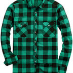 Flannel Shirt Red Black Buffalo Check Men's Long Sleeve Button-Up – Casual, Office, Holiday, Gift
