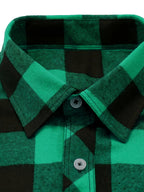Flannel Shirt Red Black Buffalo Check Men's Long Sleeve Button-Up – Casual, Office, Holiday, Gift
