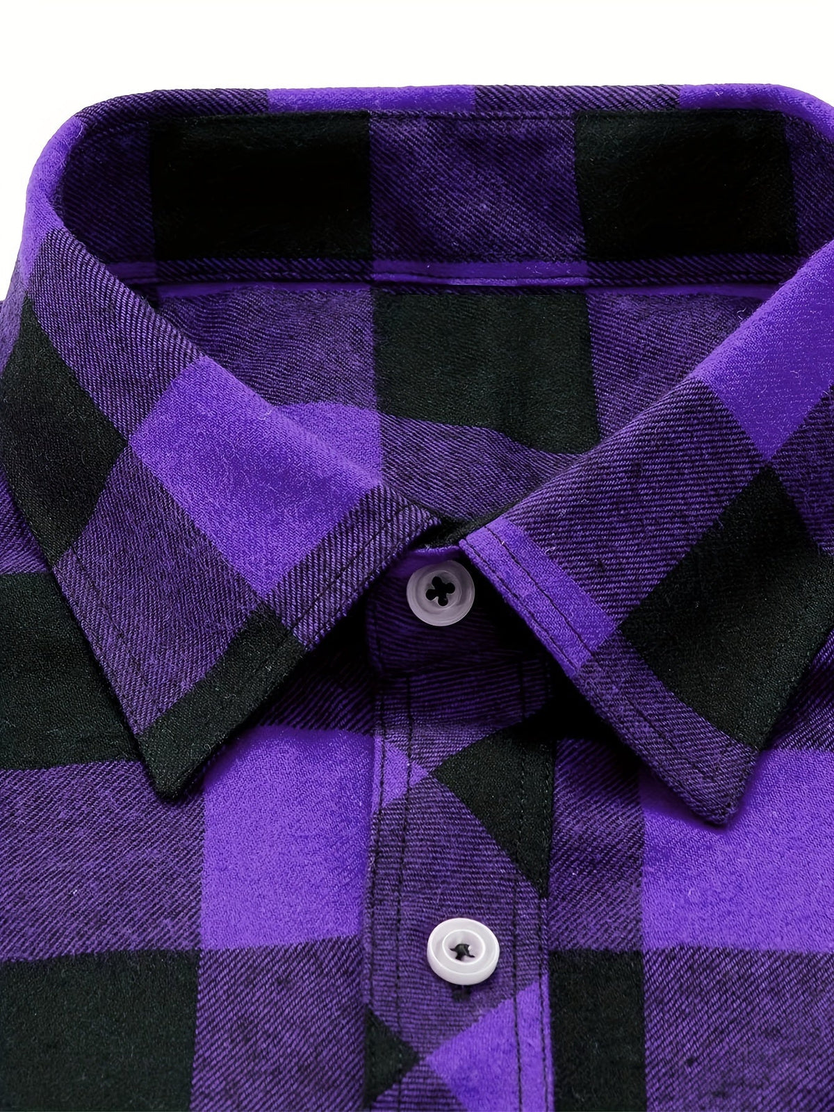 Flannel Shirt Red Black Buffalo Check Men's Long Sleeve Button-Up – Casual, Office, Holiday, Gift