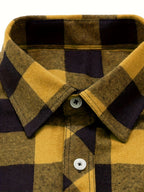 Flannel Shirt Red Black Buffalo Check Men's Long Sleeve Button-Up – Casual, Office, Holiday, Gift