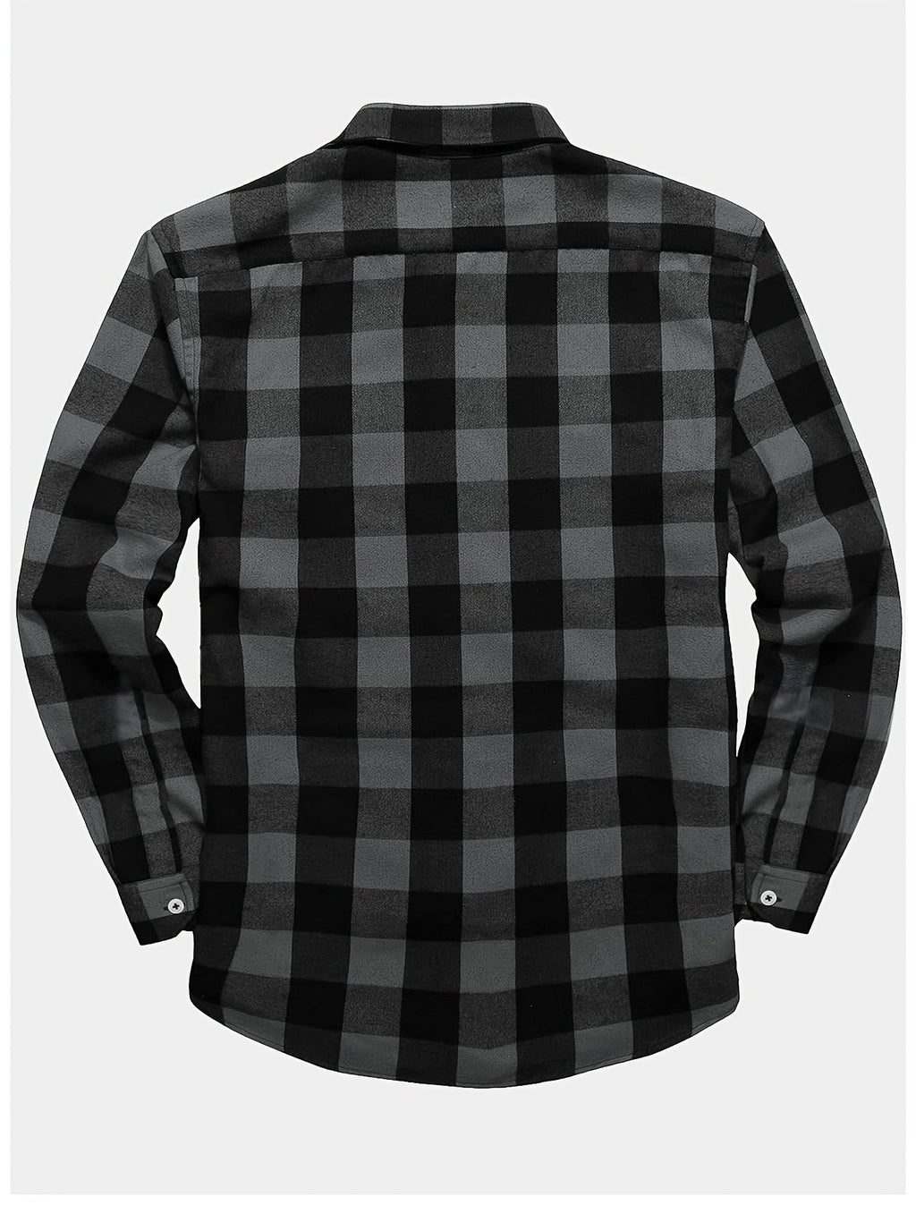 Flannel Shirt Red Black Buffalo Check Men's Long Sleeve Button-Up – Casual, Office, Holiday, Gift