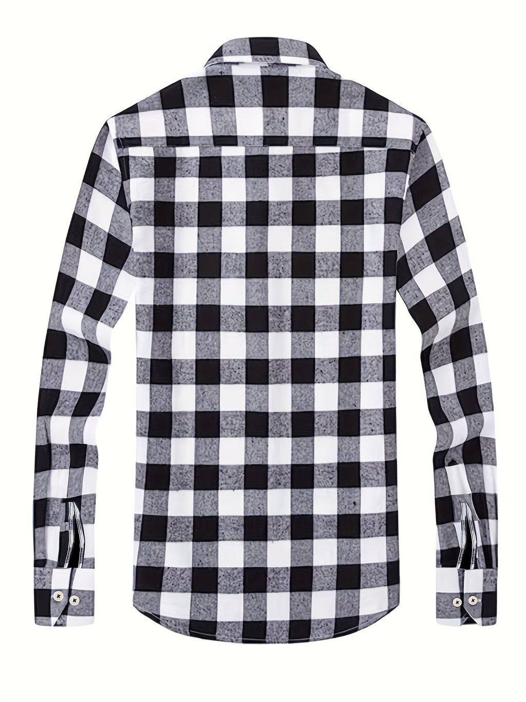Flannel Shirt Red Black Buffalo Check Men's Long Sleeve Button-Up – Casual, Office, Holiday, Gift
