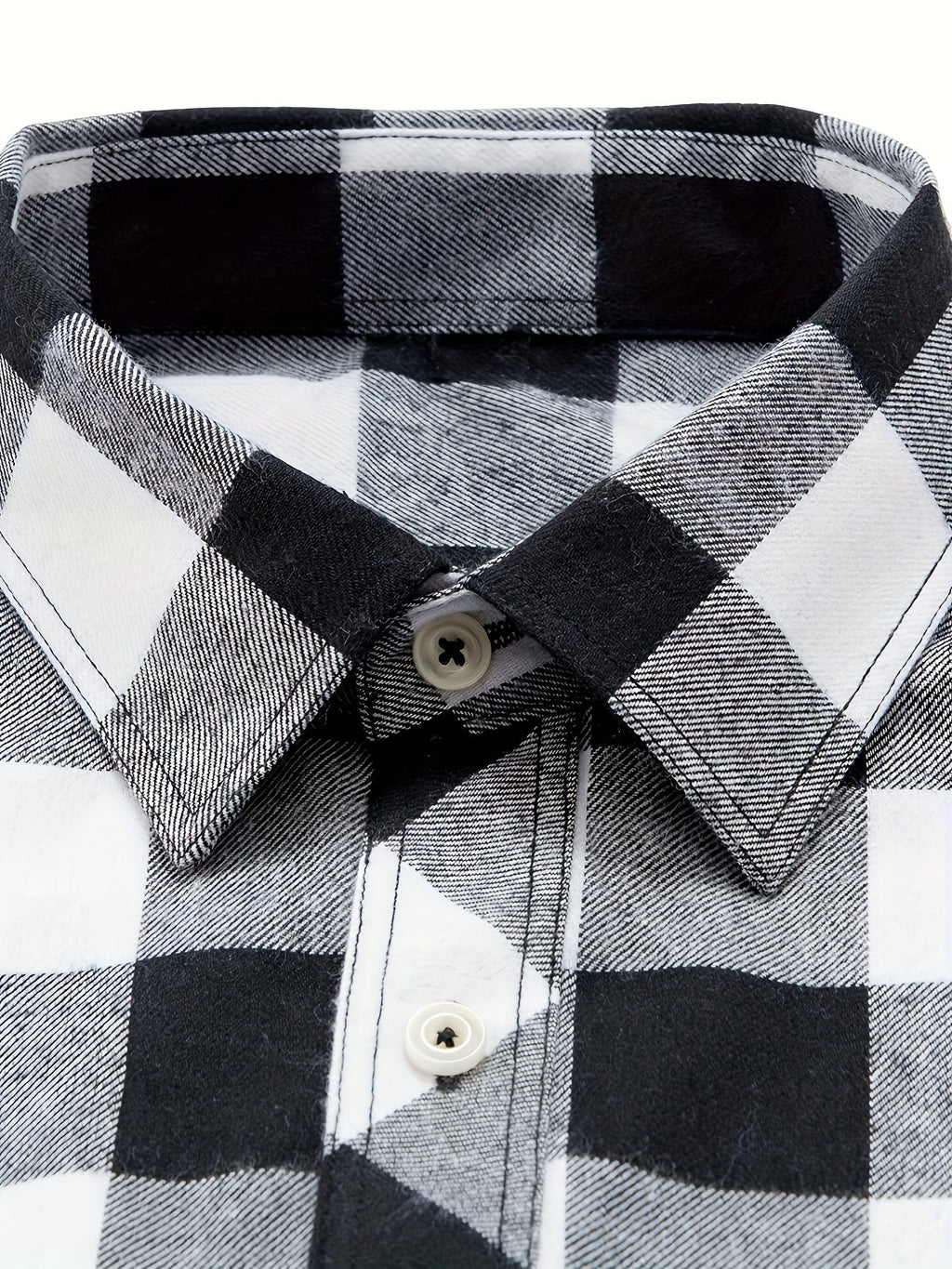 Flannel Shirt Red Black Buffalo Check Men's Long Sleeve Button-Up – Casual, Office, Holiday, Gift