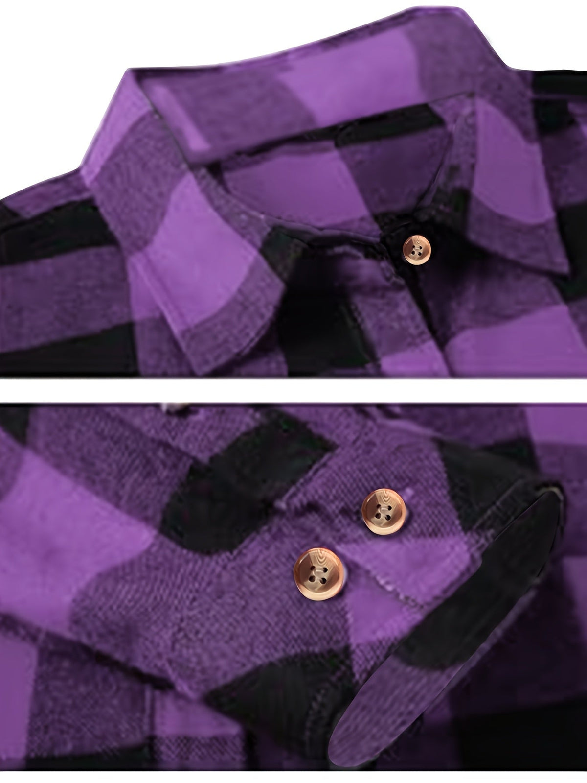 Flannel Shirt Red Navy Buffalo Check Women's Long Sleeve Button-Up – Casual, Autumn Layering, Gift