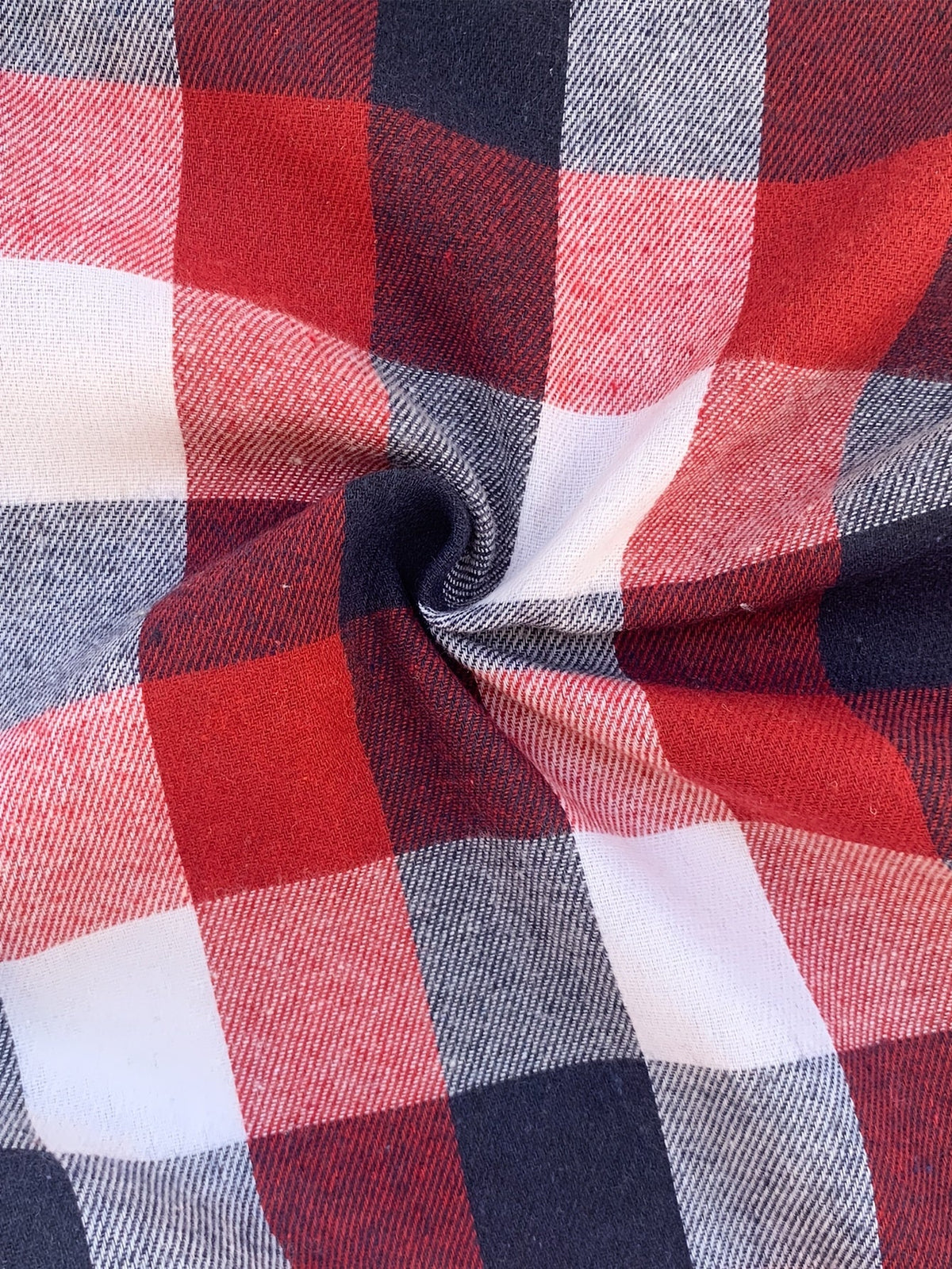 Flannel Shirt Red Navy Buffalo Check Women's Long Sleeve Button-Up – Casual, Autumn Layering, Gift