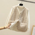 Fleece Gilet Sleeveless Vest Brown Women's – Casual, Winter Layering, Cosy Everyday Warmth