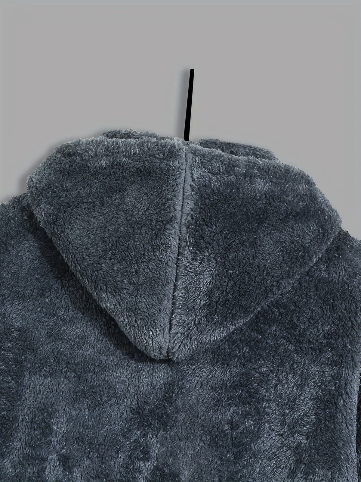 Fleece Hooded Jacket Navy Blue Men's Zip-Up – Casual, Winter Warmth · Werune