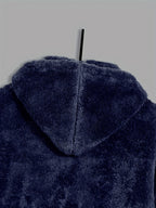 Fleece Hooded Jacket Navy Blue Men's Zip-Up – Casual, Winter Warmth · Werune