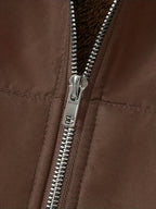 Fleece-Lined Hooded Coat Longline Beige Women's Zip-Up – Casual, Winter Warmth · Werune