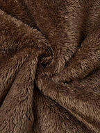 Fleece-Lined Hooded Coat Longline Beige Women's Zip-Up – Casual, Winter Warmth · Werune