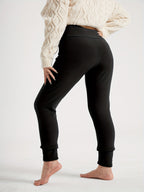 Fleece-Lined Leggings High-Waist Thermal Women's Black – Casual, Winter Warmth · Werune