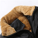 Fleece-Lined Puffer Vest Men's Black Sleeveless Gilet – Casual, Winter Outdoor Warmth