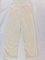 Fleece-Lined Wide-Leg Lounge Pants Brown Women's Corduroy – Casual, Home, Winter Comfort