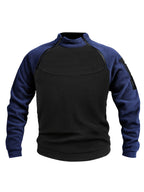 Fleece Pullover Mock Neck Men's Zip Detail Sweatshirt Khaki – Casual, Outdoor, Winter Layering