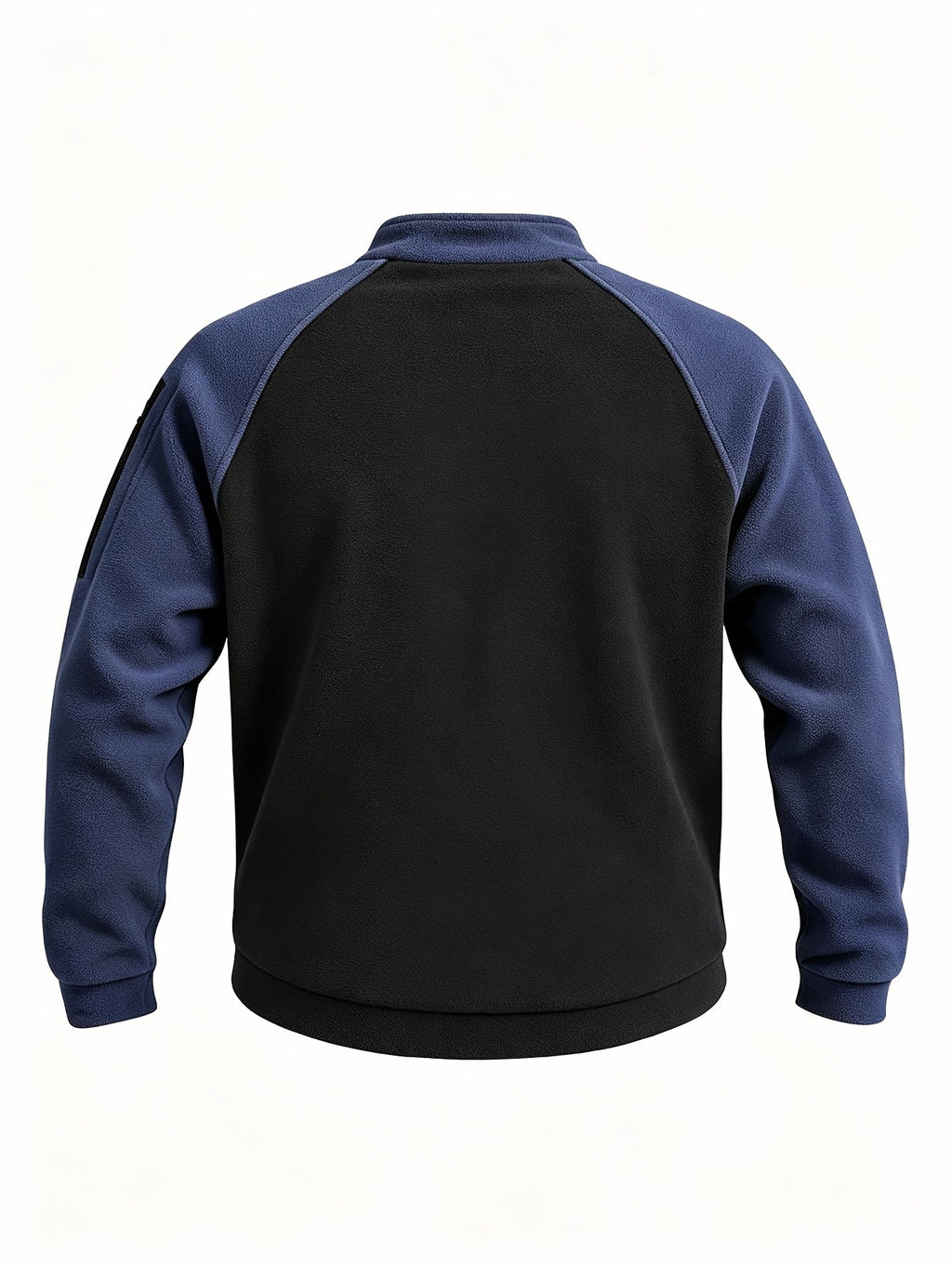 Fleece Pullover Mock Neck Men's Zip Detail Sweatshirt Khaki – Casual, Outdoor, Winter Layering