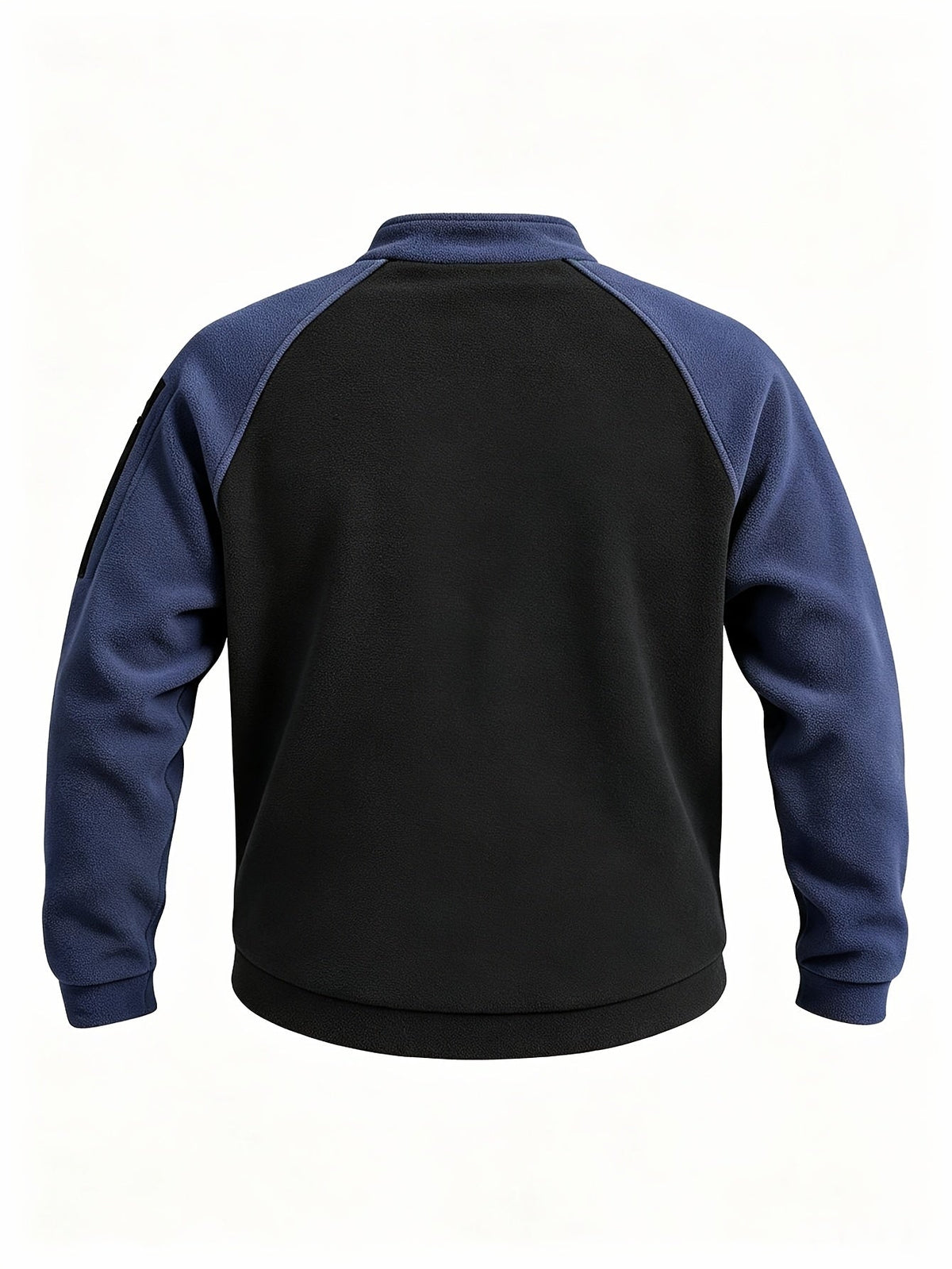 Fleece Pullover Mock Neck Men's Zip Detail Sweatshirt Khaki – Casual, Outdoor, Winter Layering