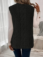Fleece Vest Sleeveless Women's Taupe with Pockets – Casual, Layering Autumn Winter Outerwear