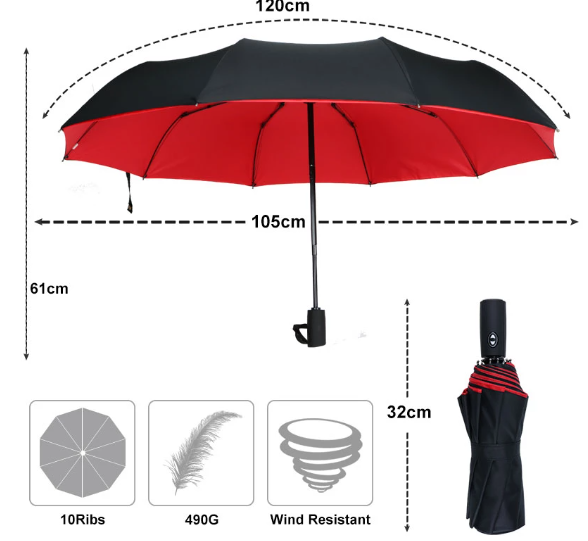 Foldable Umbrella | Automatic Open · Werune