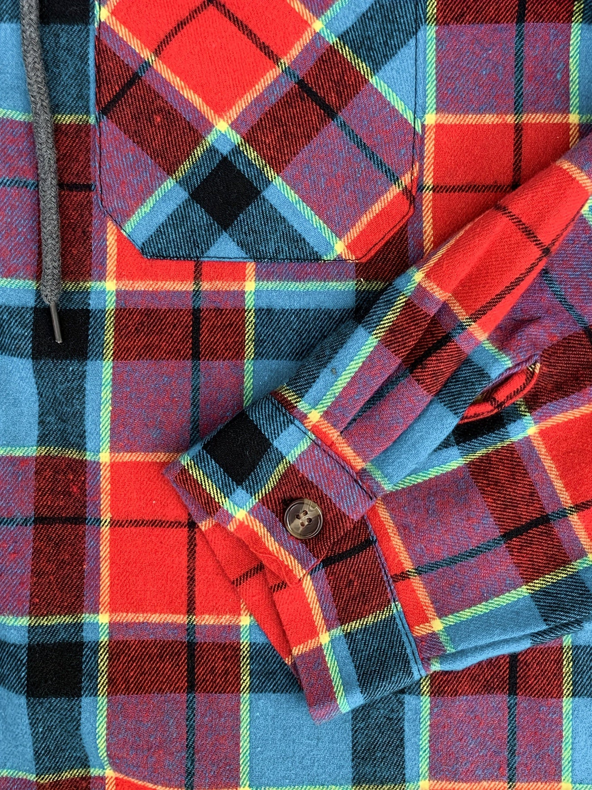 Hooded Flannel Shirt Cotton Plaid Men's Long Sleeve Button Up Jacket – Casual, Everyday